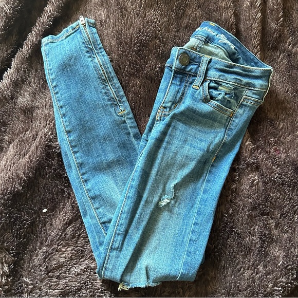 American Eagle Women’s 00 High Wasited  Jeggings - Picture 2 of 6